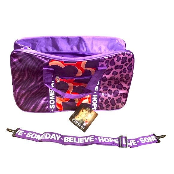 Brand New with Tags Justin Bieber Someday Duffle, Gym, Sleepover, Carryon Bag - Picture 1 of 6